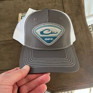 Gray and White Fishing Cap